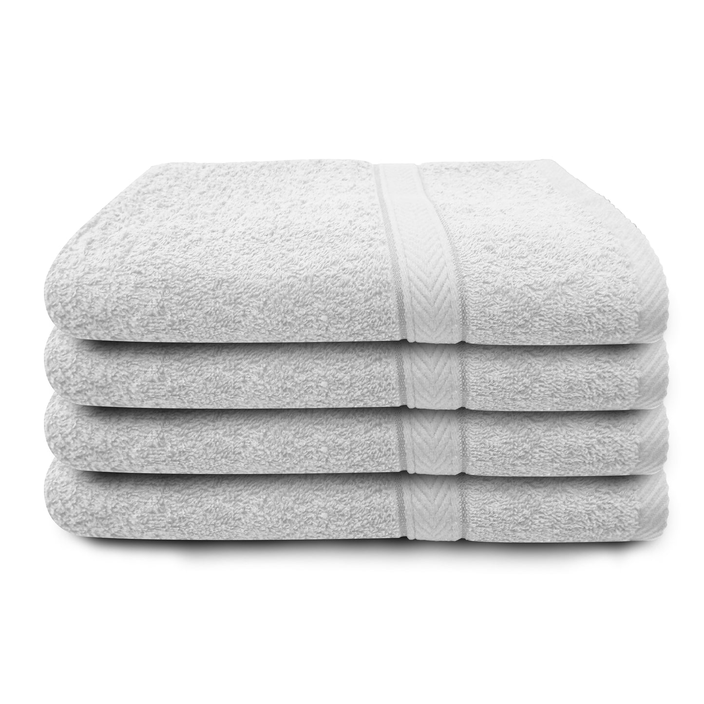 White 4 Pcs Set Bath Towel