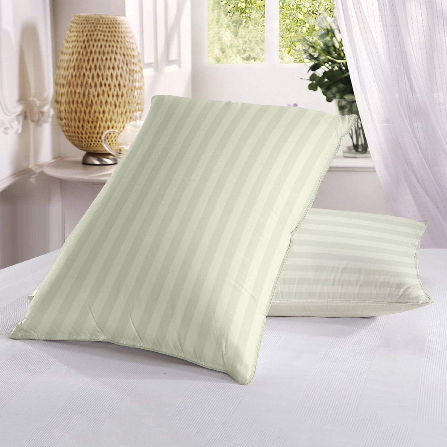 Cream Stripe Standered Sateen Pillowcase