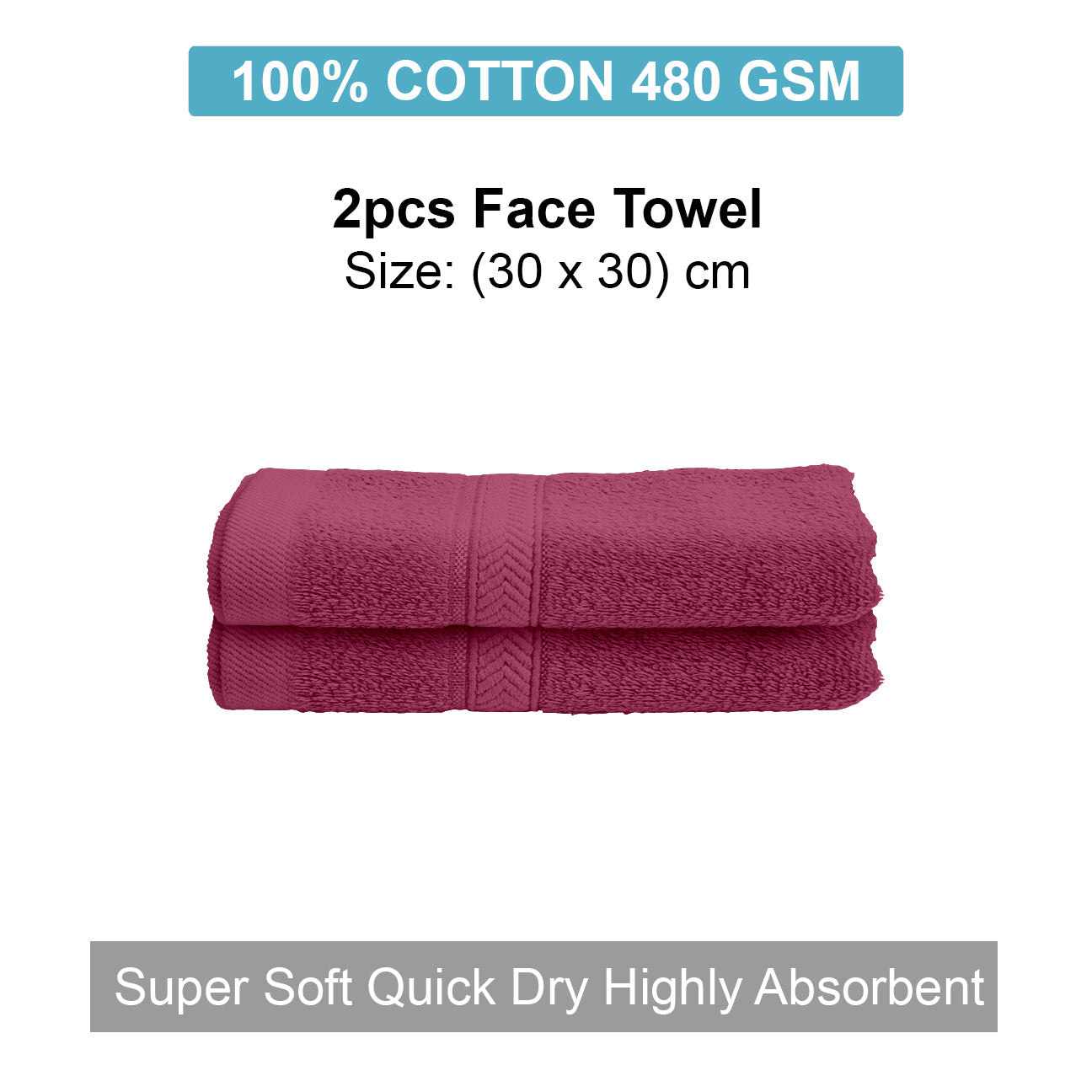 2 Piece Face Towel