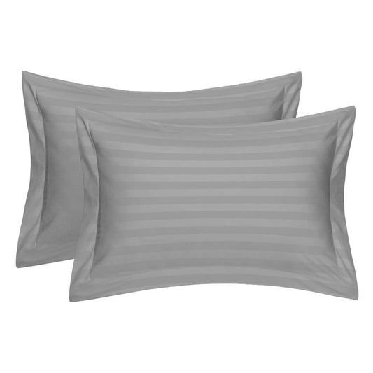 Silver Stripe Sateen Oxford Pillowcase