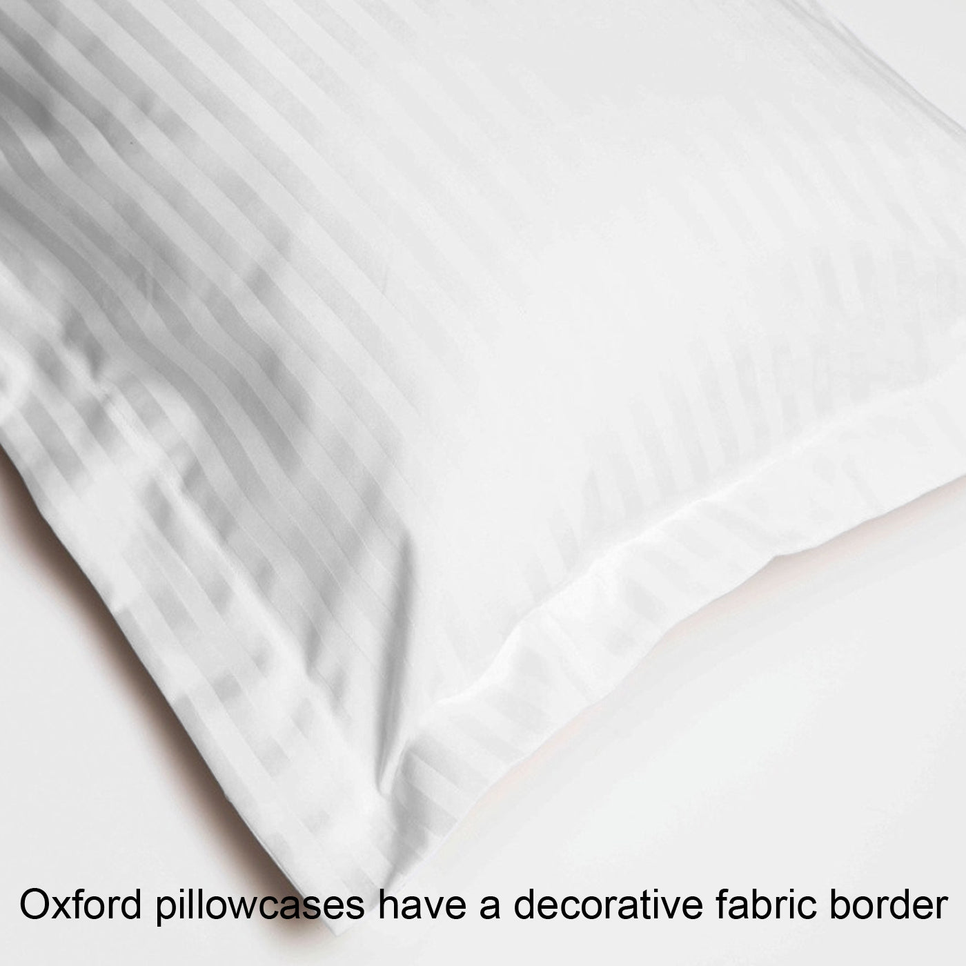 White Stripe Sateen Oxford Pillowcase