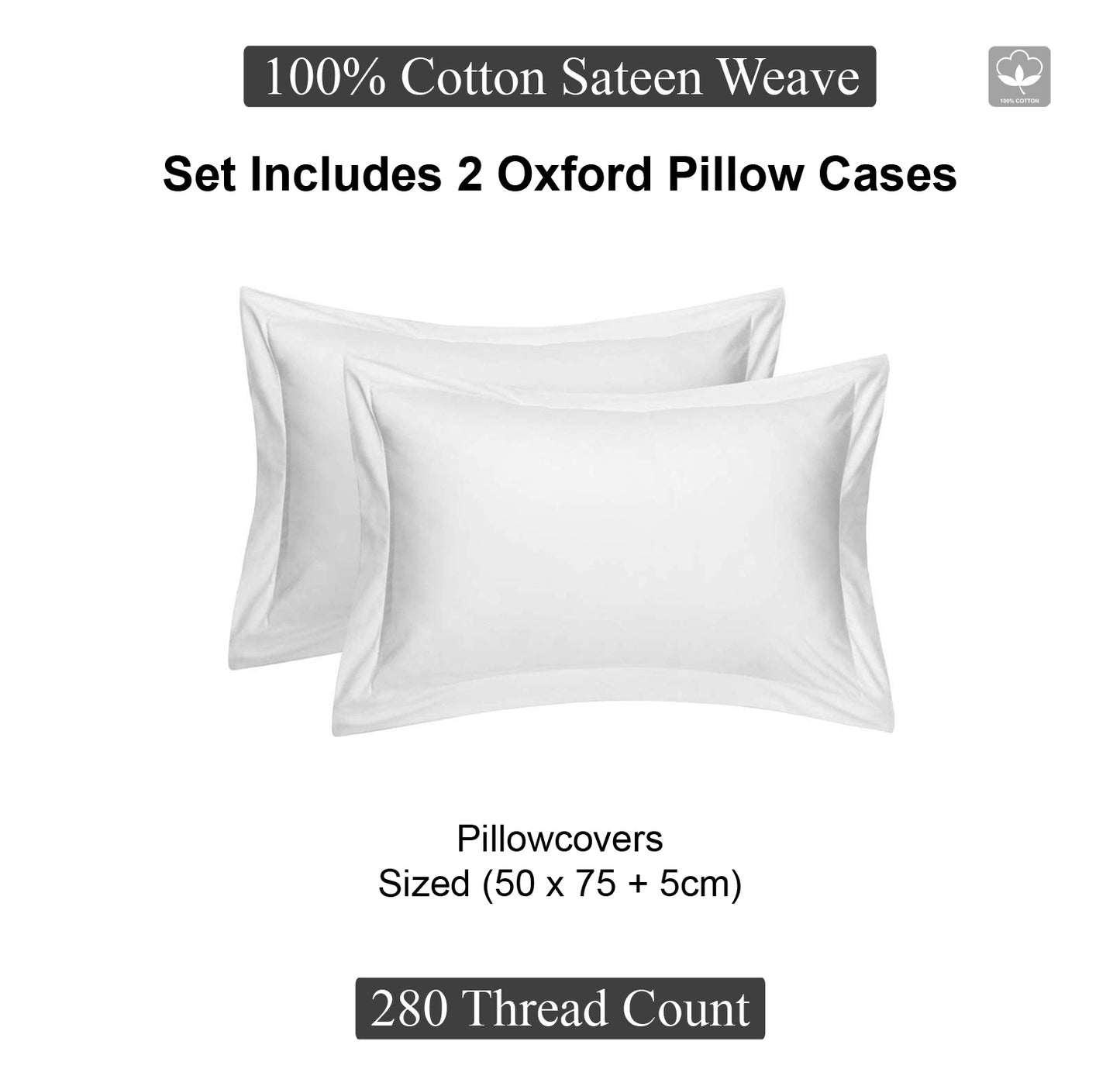 White Dyed Oxford Pillowcase